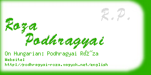 roza podhragyai business card